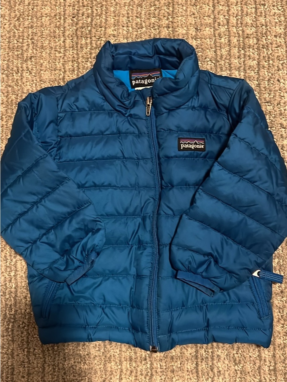 Patagonia Kids Blue Quilted Puffer Jacket